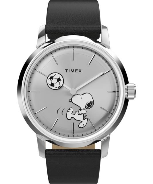 Peanuts x Timex Marlin Automatic Soccer 40mm Leather Strap Watch