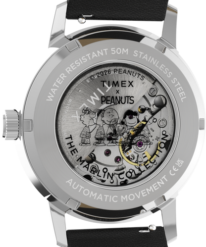 Peanuts x Timex Marlin Automatic Soccer 40mm Leather Strap Watch