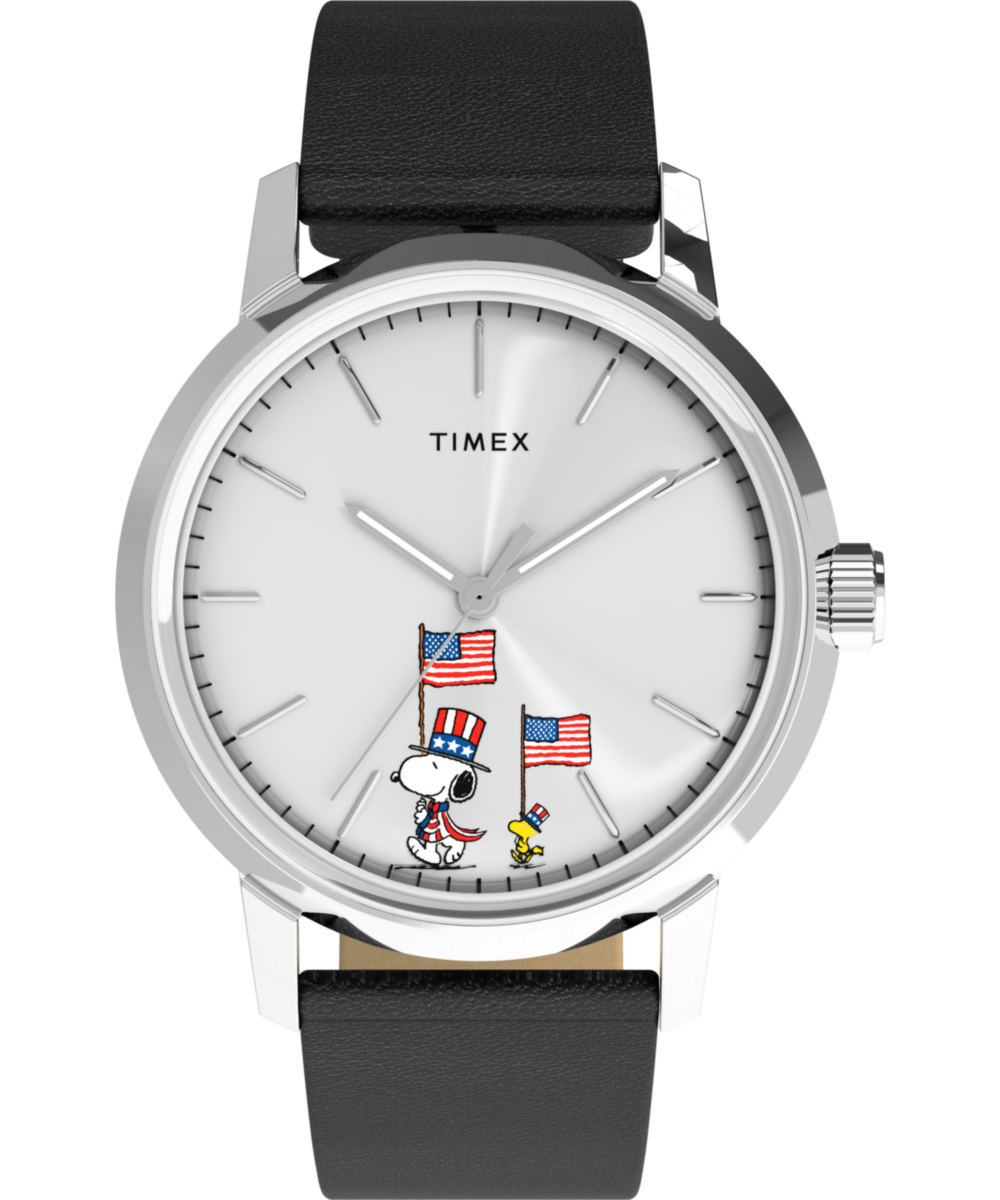 Peanuts x Timex Marlin Automatic Americana 40mm Leather Strap Watch