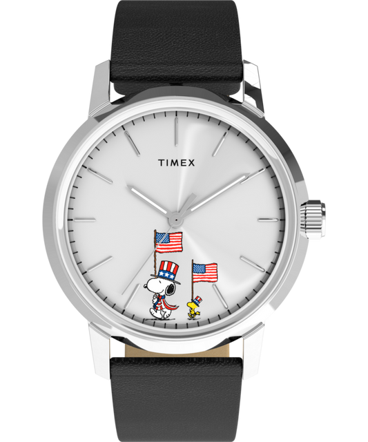 Peanuts x Timex Marlin Automatic Americana 40mm Leather Strap Watch