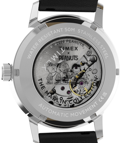 Peanuts x Timex Marlin Automatic Americana 40mm Leather Strap Watch