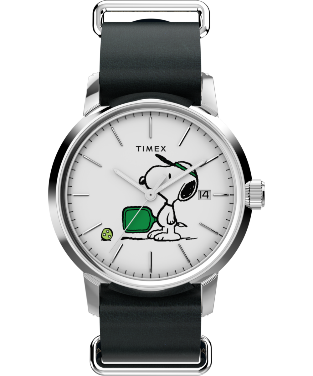 Peanuts x Timex Marlin Automatic Pickleball 40mm Leather Strap Watch