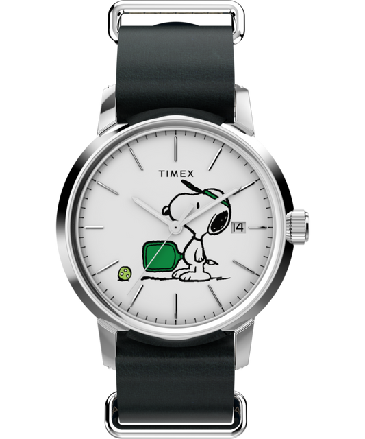 Peanuts x Timex Marlin Automatic Pickleball 40mm Leather Strap Watch