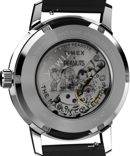 Peanuts x Timex Marlin Automatic Space 40mm Leather Strap Watch