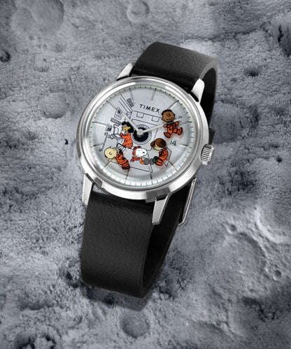 Peanuts x Timex Marlin Automatic Space 40mm Leather Strap Watch