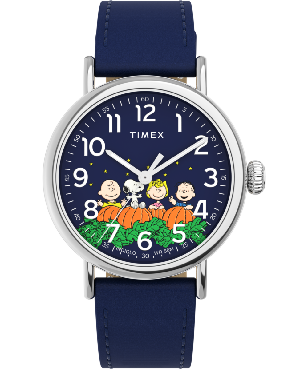 Peanuts x Timex Standard Pumpkin Patch 40mm Leather Strap Watch