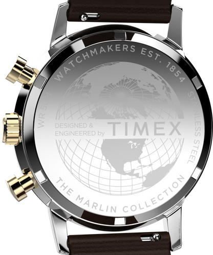Marlin Chronograph Tachymeter 40mm Leather Strap Watch