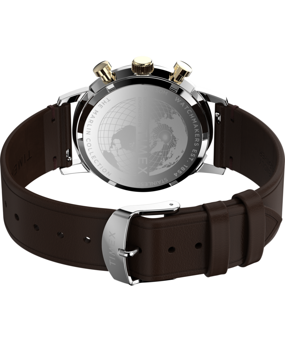 Marlin Chronograph Tachymeter 40mm Leather Strap Watch