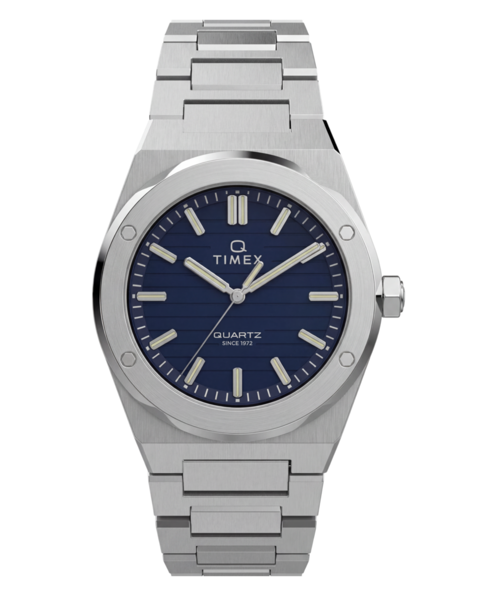 Q Timex Marbella 40.5mm Stainless Steel Bracelet Watch
