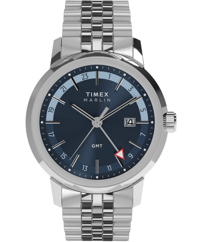 Marlin Quartz GMT 40mm Stainless Steel Bracelet Watch