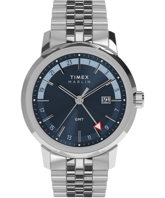 Marlin Quartz GMT 40mm Stainless Steel Bracelet Watch