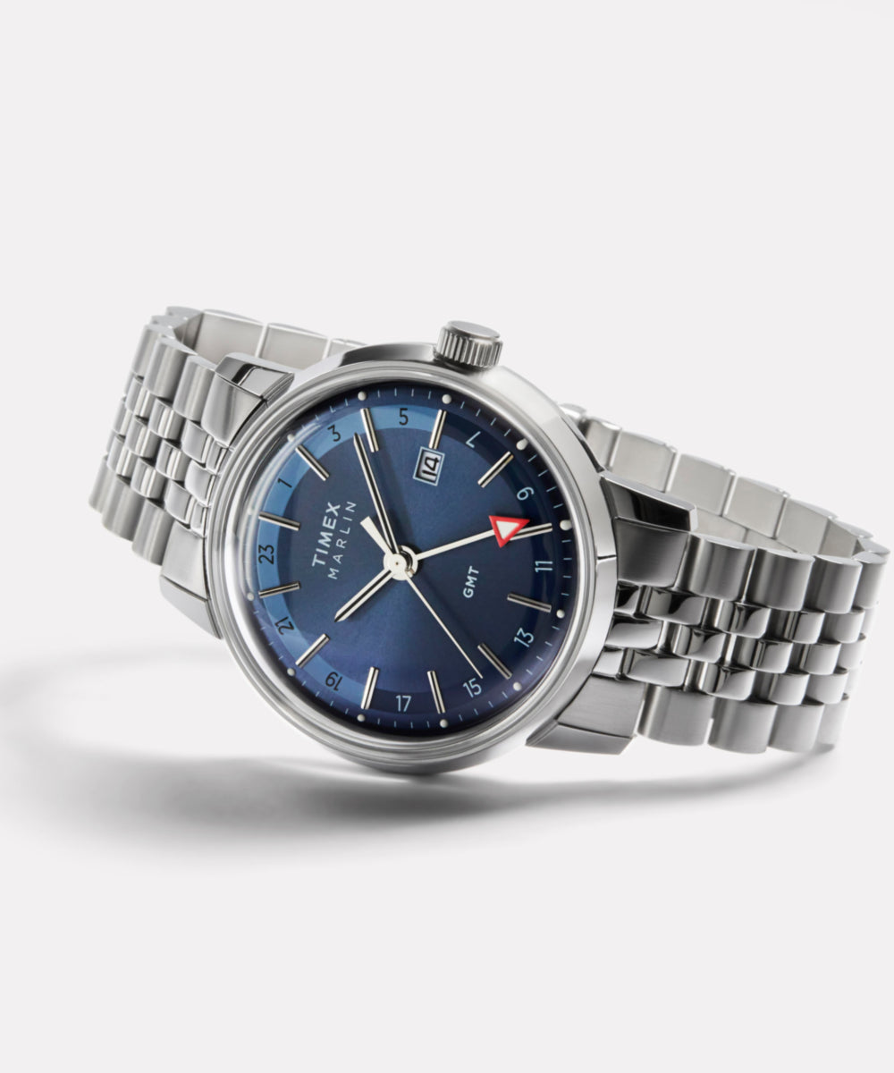 Marlin Quartz GMT 40mm Stainless Steel Bracelet Watch