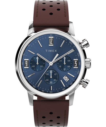 Marlin Chronograph Tachymeter 40mm Leather Strap Watch