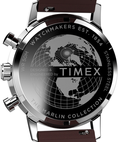 Marlin Chronograph Tachymeter 40mm Leather Strap Watch
