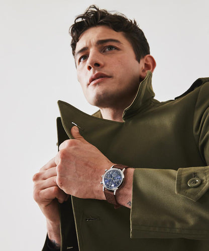 Marlin Chronograph Tachymeter 40mm Leather Strap Watch