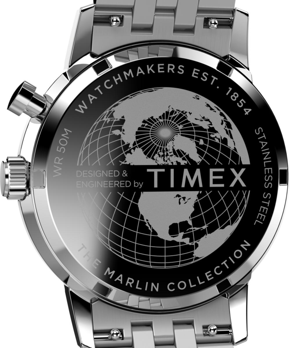 Marlin Moon Phase 40mm Stainless Steel Bracelet Watch