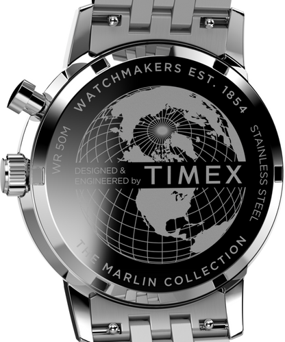 Marlin Moon Phase 40mm Stainless Steel Bracelet Watch