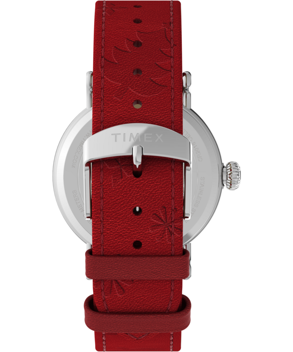 Peanuts x Timex Standard Snoopy Santa 40mm Leather Strap Watch
