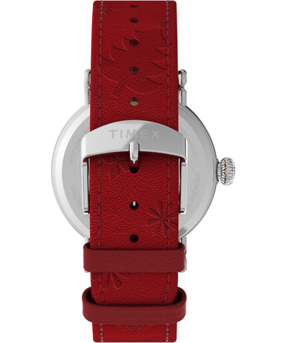 Peanuts x Timex Standard Snoopy Santa 40mm Leather Strap Watch