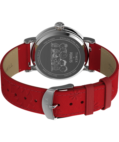 Peanuts x Timex Standard Snoopy Santa 40mm Leather Strap Watch