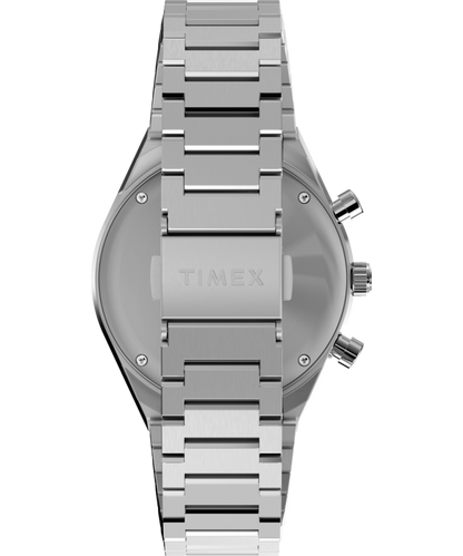 Q Timex Chronograph 40mm Stainless Steel Bracelet Watch