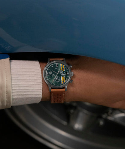 Marlin Chronograph Tachymeter 40mm Leather Strap Watch