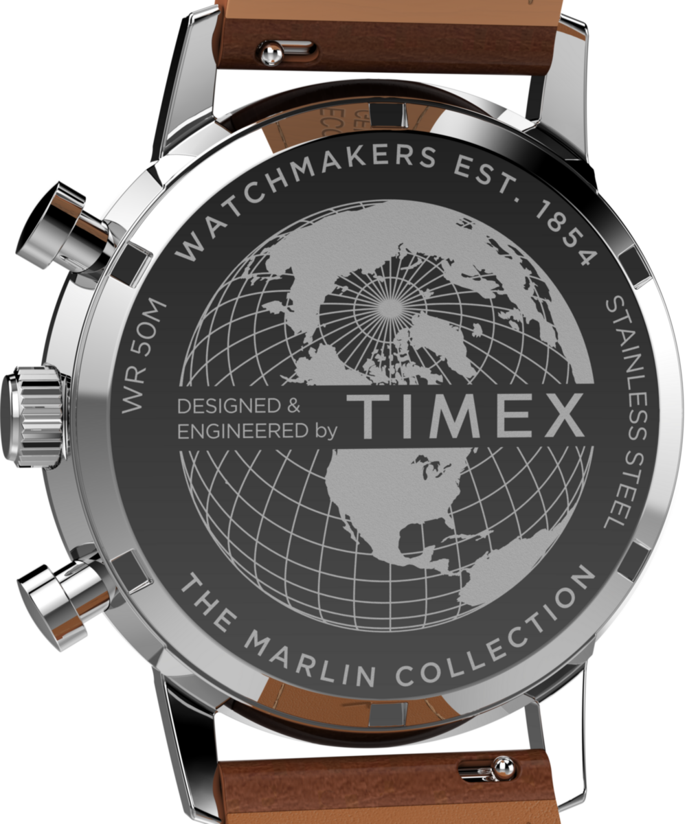 Marlin Chronograph Tachymeter 40mm Leather Strap Watch