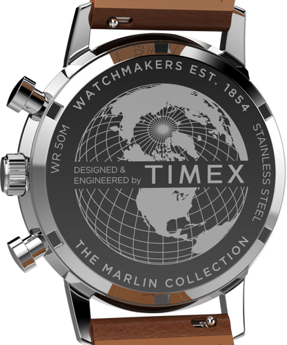 Marlin Chronograph Tachymeter 40mm Leather Strap Watch