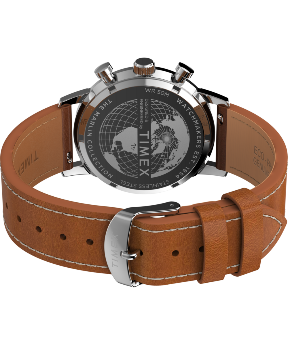 Marlin Chronograph Tachymeter 40mm Leather Strap Watch