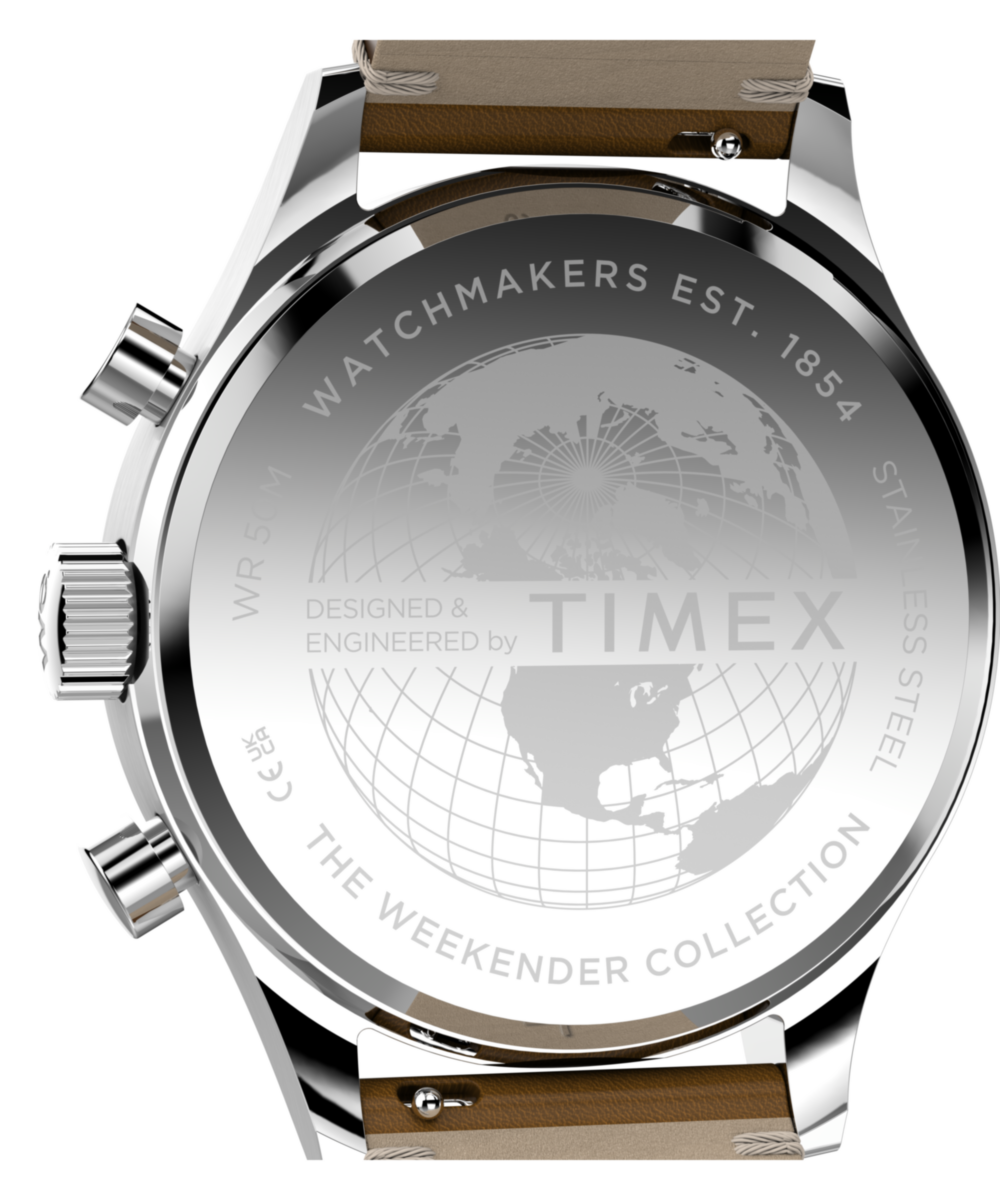 Timex Weekender New England Chronograph 40mm Leather Strap Watch
