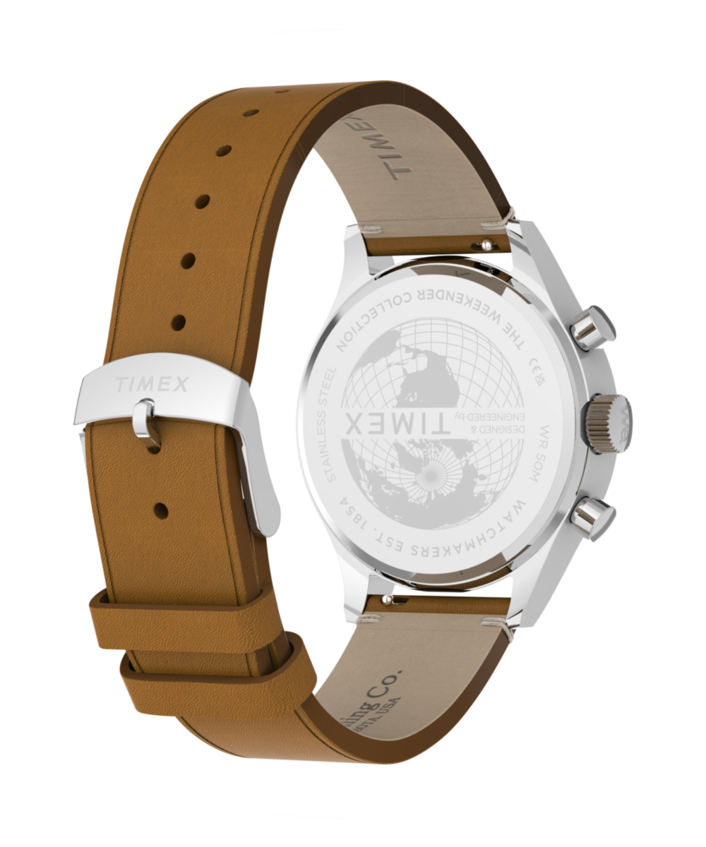 Timex Weekender New England Chronograph 40mm Leather Strap Watch