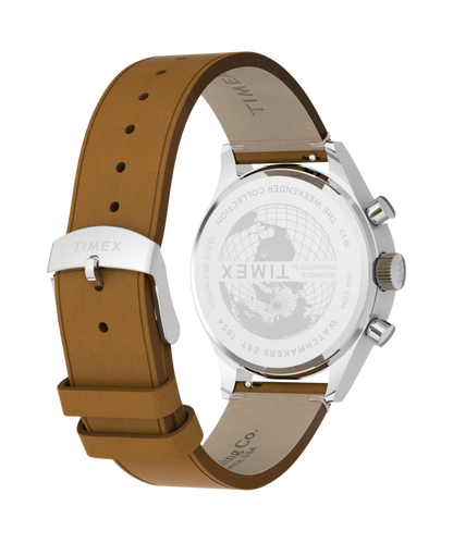 Timex Weekender New England Chronograph 40mm Leather Strap Watch