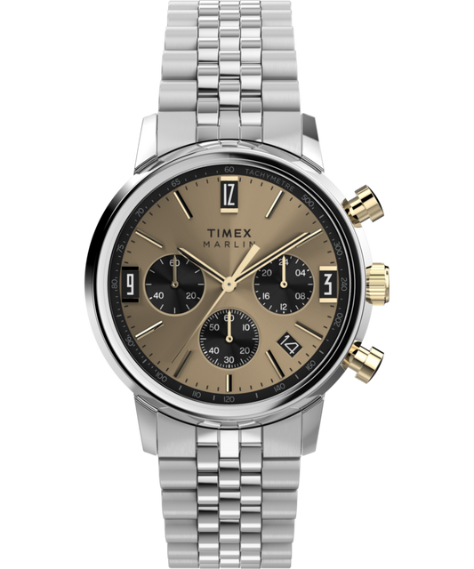 Marlin Chronograph Tachymeter 40mm Stainless Steel Bracelet Watch