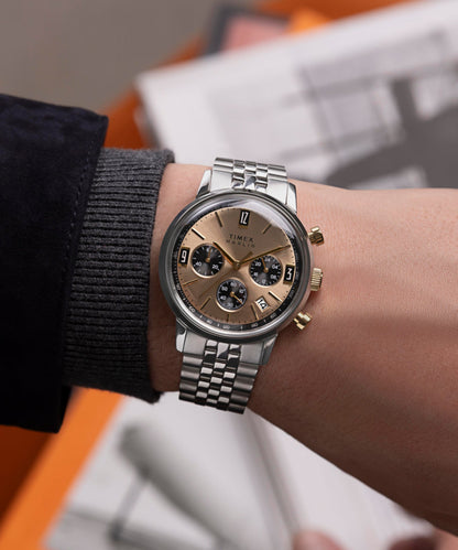Marlin Chronograph Tachymeter 40mm Stainless Steel Bracelet Watch