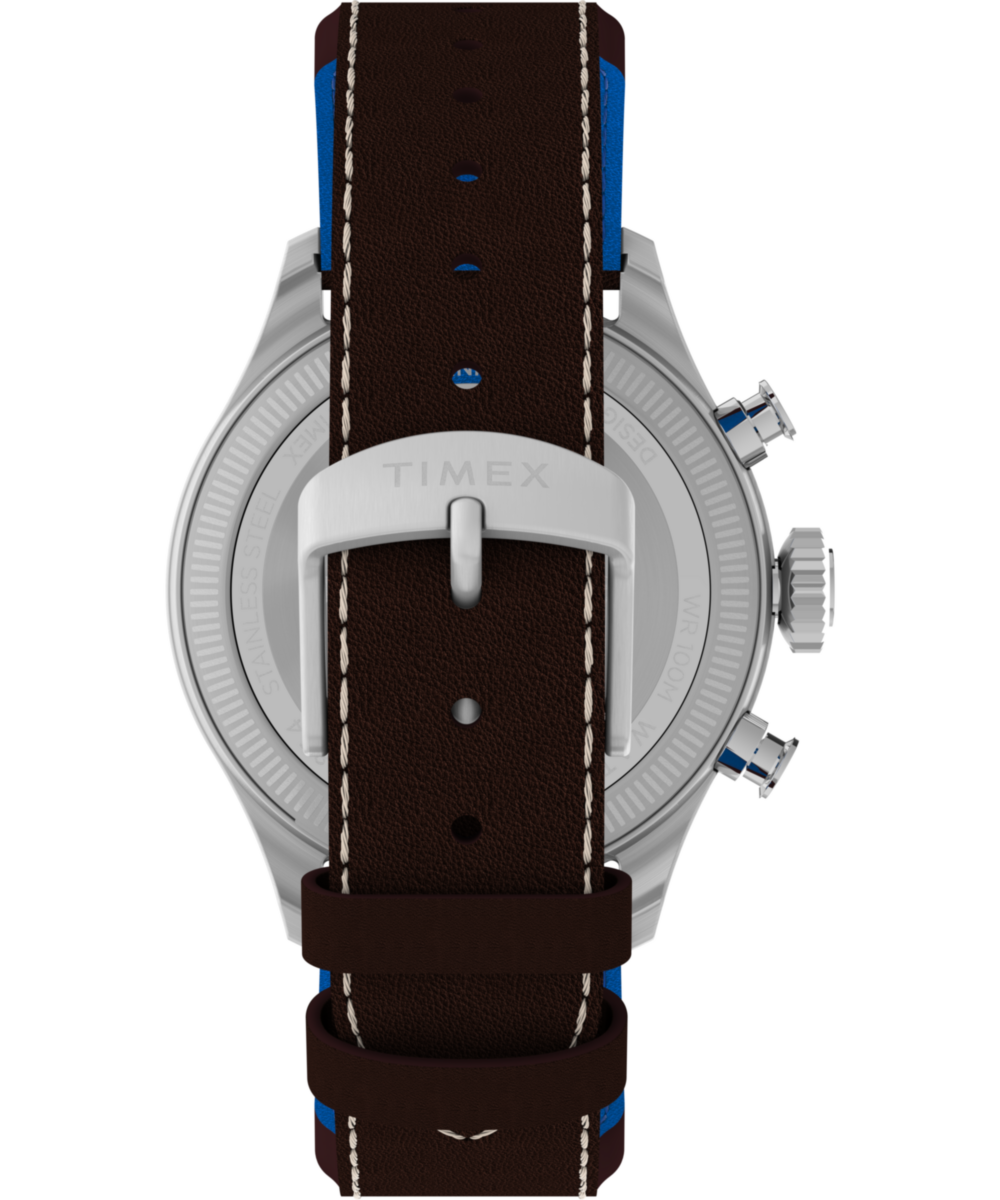 Timex x Pan Am Waterbury Ace Chronograph 41mm Leather Strap Watch