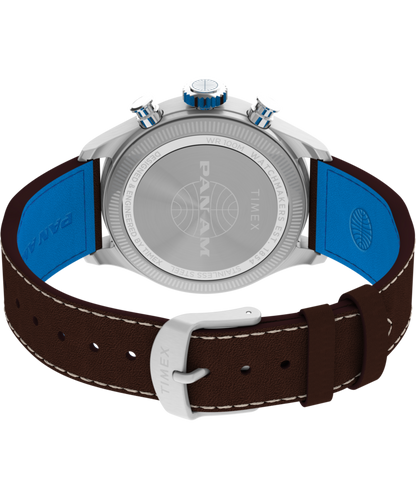 Timex x Pan Am Waterbury Ace Chronograph 41mm Leather Strap Watch