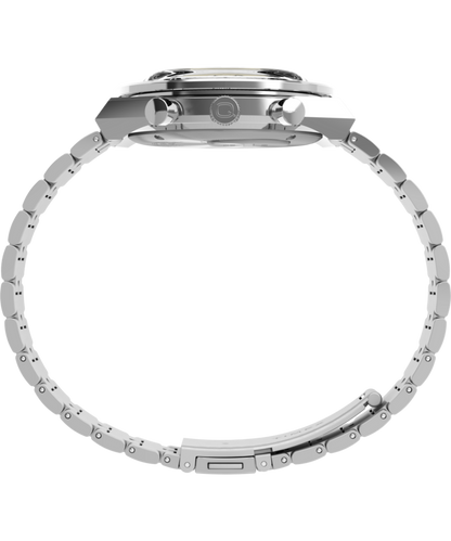 Q Timex Chronograph 40mm Stainless Steel Bracelet Watch