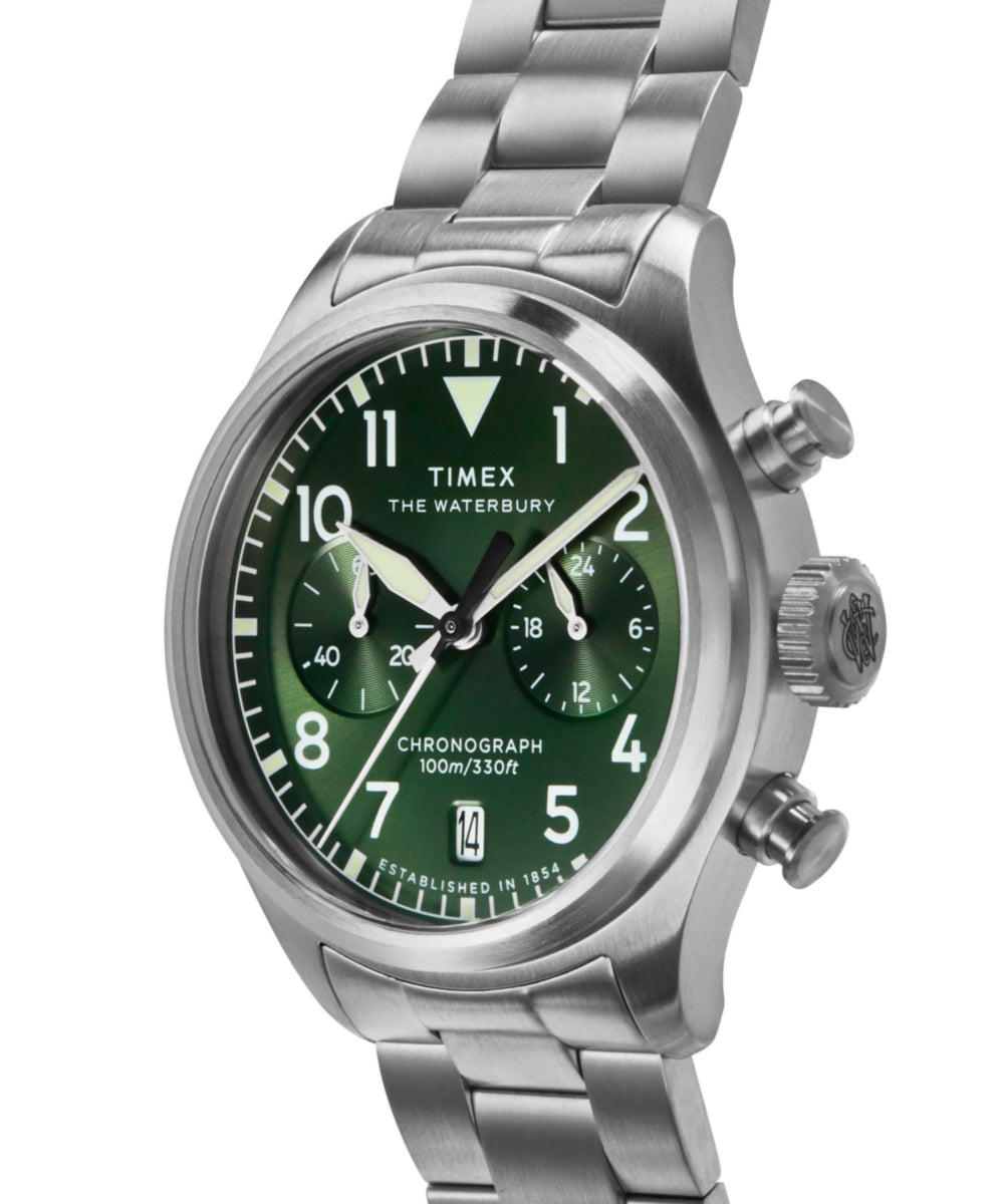 Waterbury Ace Chronograph 41mm Stainless Steel Bracelet Watch