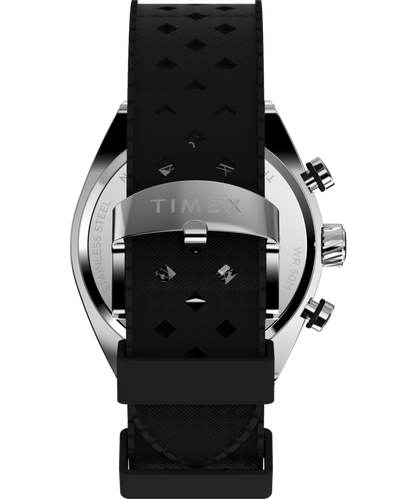 Timex Legacy Tonneau Chronograph 42mm Synthetic Rubber Strap Watch