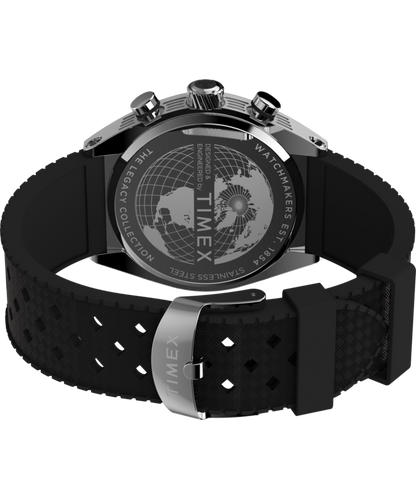 Timex Legacy Tonneau Chronograph 42mm Synthetic Rubber Strap Watch