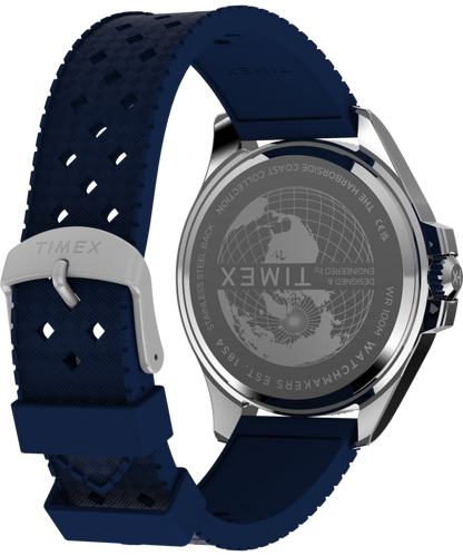 Harborside Coast Multifunction 43mm Synthetic Rubber Strap Watch