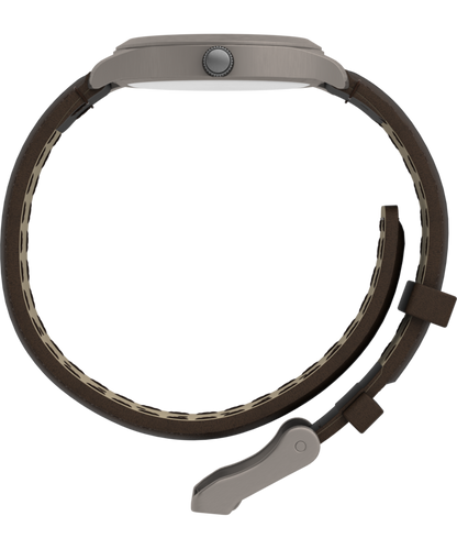 Expedition Metal Field 37mm Leather Strap Watch