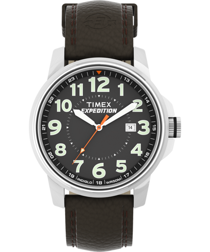 Expedition Metal Field 40mm Leather Strap Watch