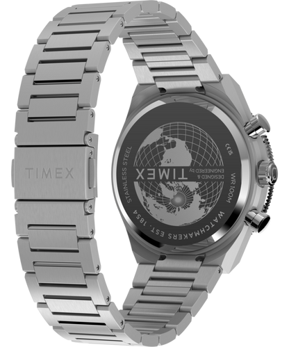 Q Timex Continental Chronograph 40mm Stainless Steel Bracelet Watch