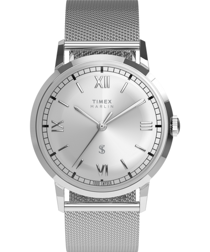 Todd Snyder x Timex Marlin Mesh 34mm Stainless Steel Bracelet Watch