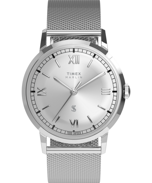 Todd Snyder x Timex Marlin Mesh 34mm Stainless Steel Bracelet Watch