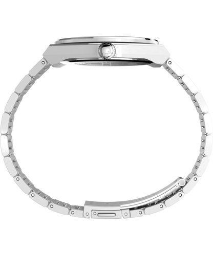 Q Timex Continental GMT 39mm Stainless Steel Bracelet Watch