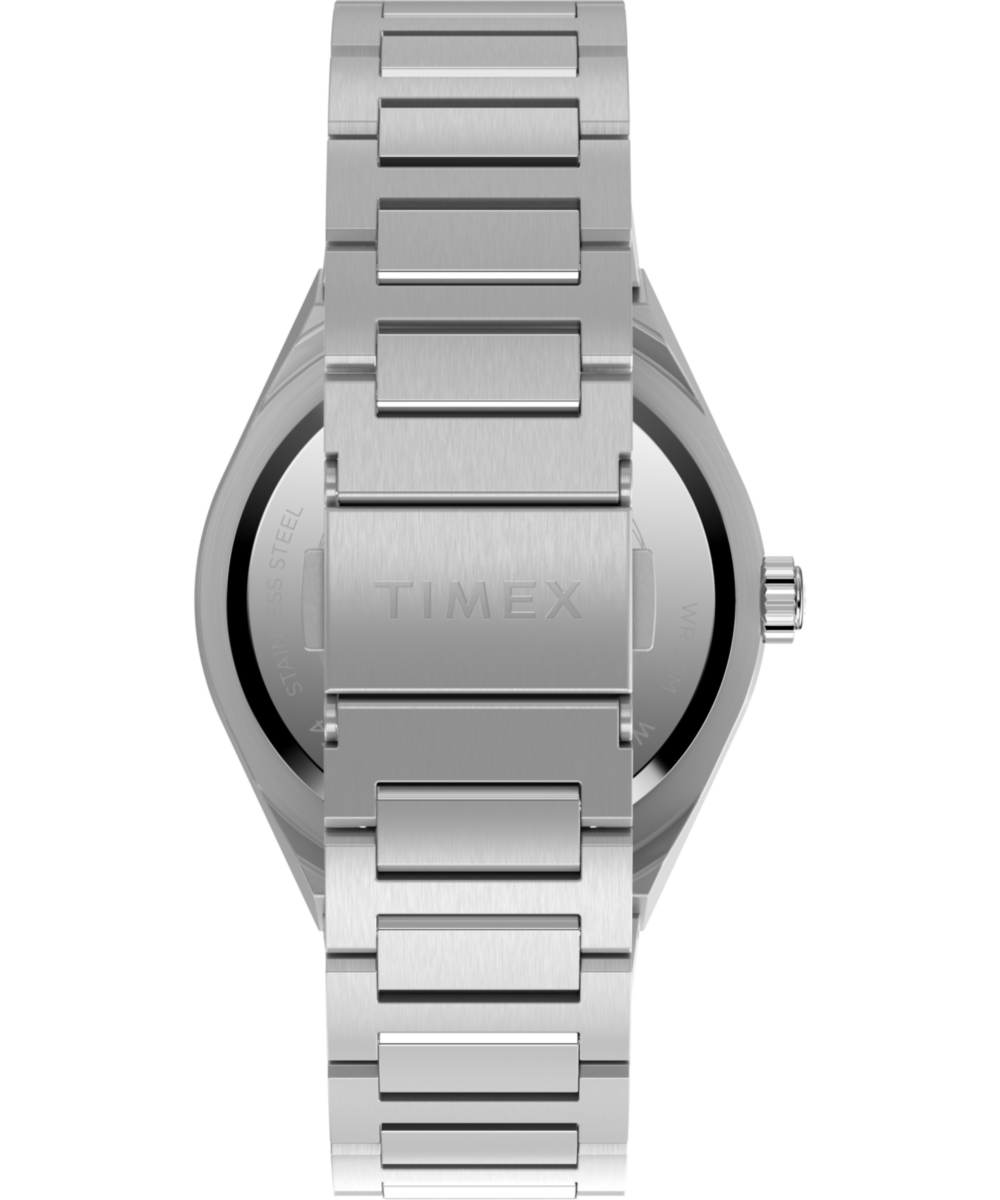 Q Timex Continental GMT 39mm Stainless Steel Bracelet Watch
