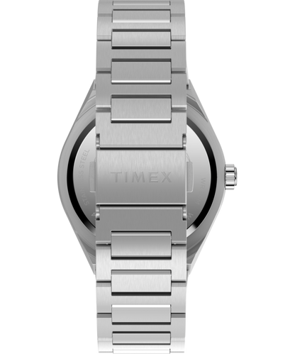 Q Timex Continental GMT 39mm Stainless Steel Bracelet Watch