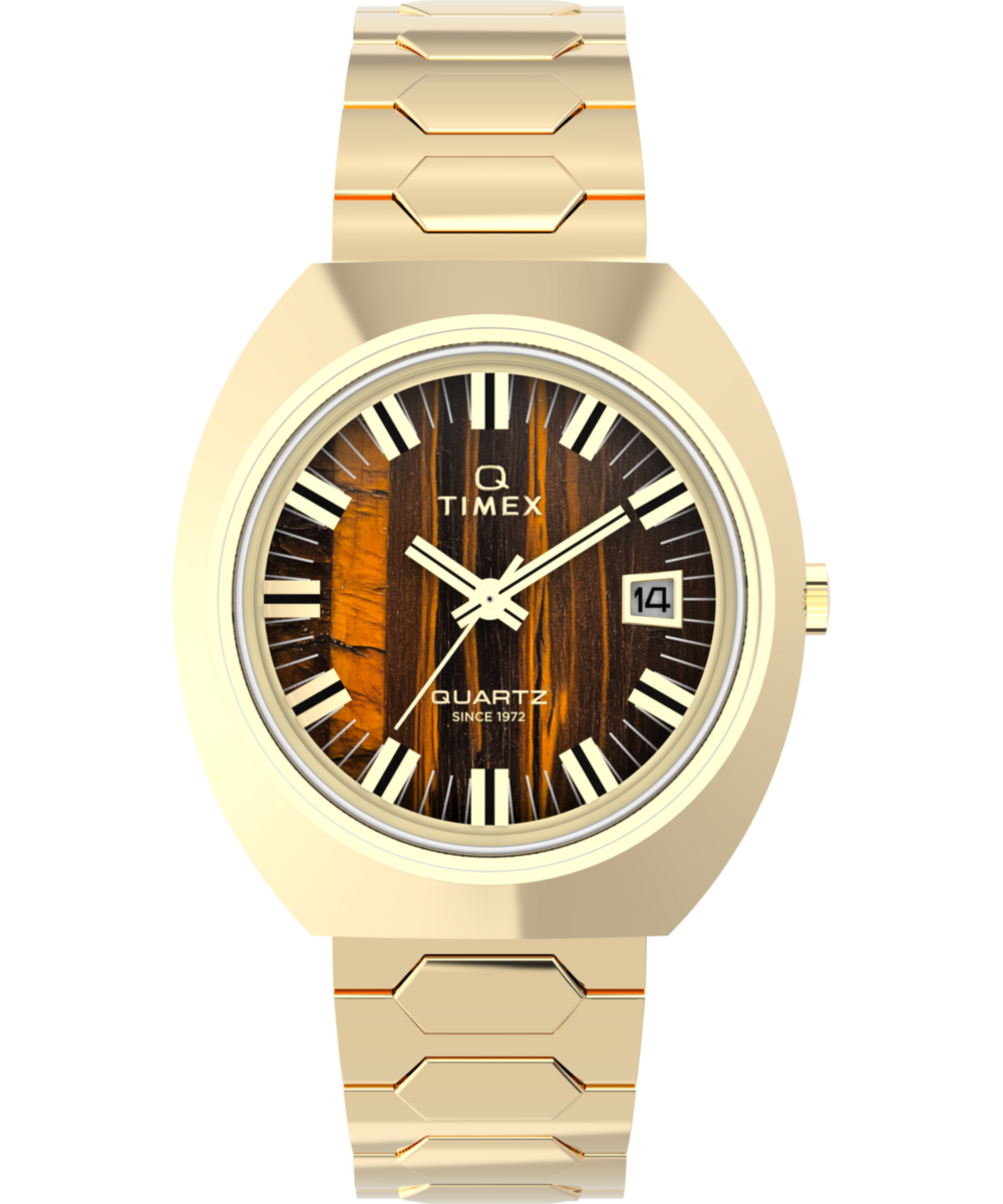 Q Timex 1972 Time Machine Reissue 39mm Stainless Steel Bracelet Watch